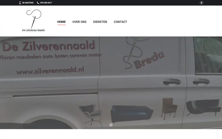 De homepage van De Zilveren Naald