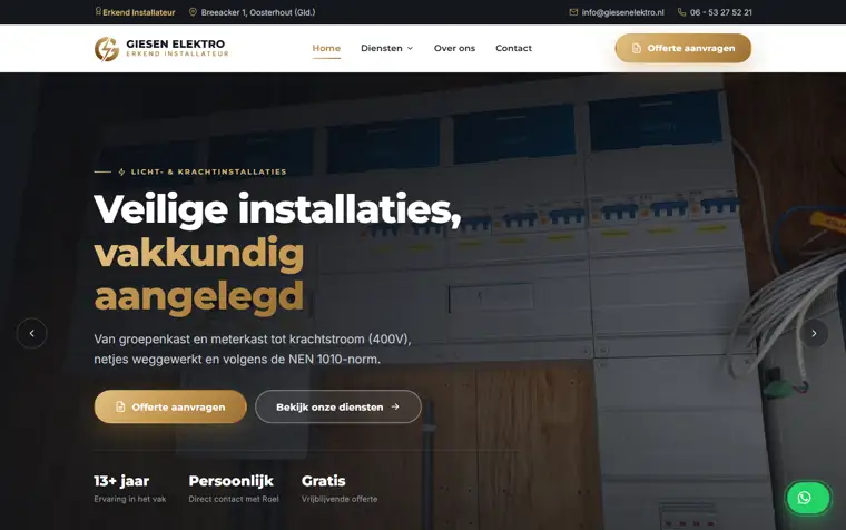 De homepage van Giesen Elektro